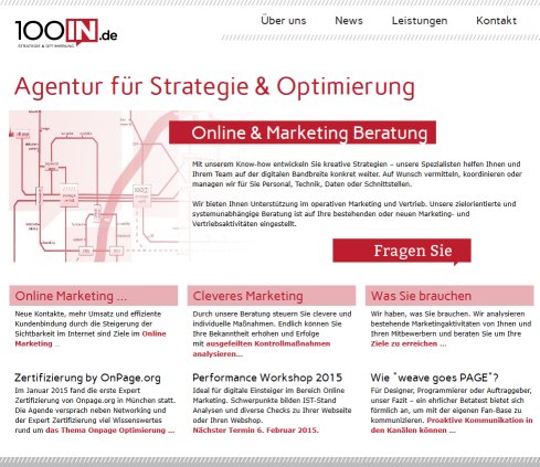 100IN.de | Online Marketing Agentur  öffnungszeit