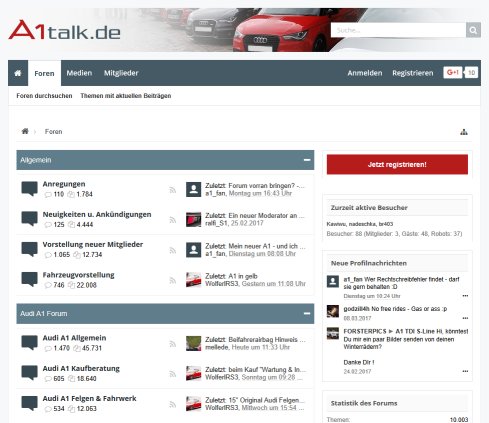Audi A1 Forum Community A1talk.de Erfahrung Audi A1 Forum Community A1talk.de Öffnungszeit
