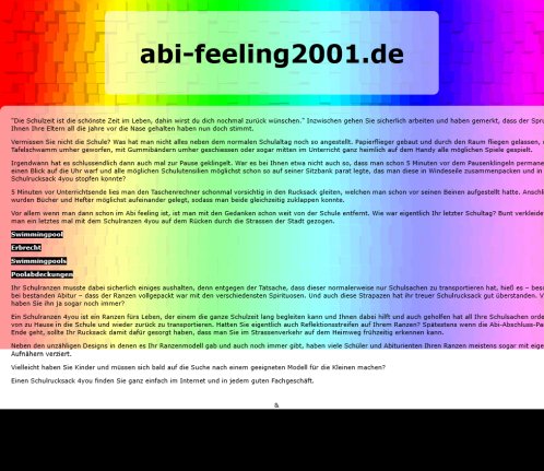 abi feeling2001.de   Die beste Informationsseite 4you  öffnungszeit