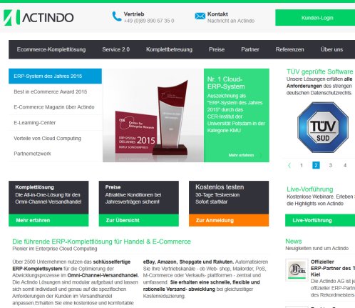 Warenwirtschaft/ERP f&uuml;r E Commerce Handel & Versandhandel|Actindo actindo GmbH &ouml;ffnungszeit