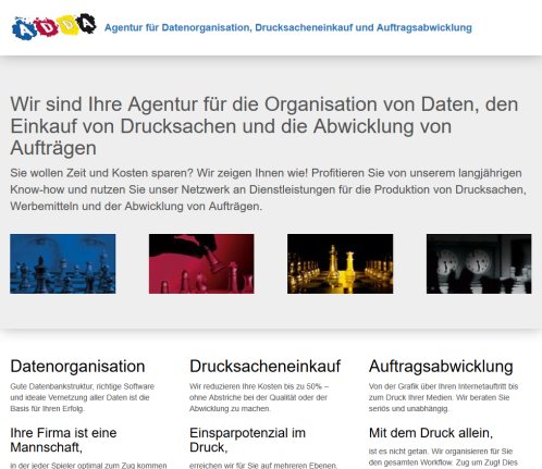 ADDA   Agentur für Datenorganisation  Drucksacheneinkauf und Auftragsabwicklung  öffnungszeit