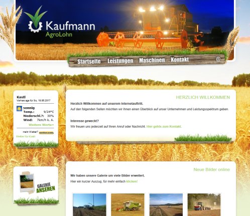 Kaufmann AgroLohn |Â Landwirtschaftliche Dienstleistungen  Säen  Pressen  Dreschen  Mist  Hächseln  öffnungszeit