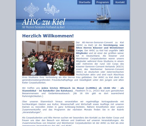 Alt Herren Senioren Convent (AHSC) zu Kiel Erfahrung Alt Herren Senioren Convent (AHSC) zu Kiel Öffnungszeit