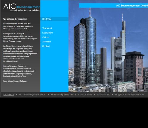AIC Baumanagement GmbH   A good feeling for your Building AIC Baumanagement GmbH öffnungszeit
