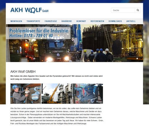 AKH Wolf GmbH Ihr Partner in Sachen Industriemontagen Parterremontagen sowie Vermietung von Autokranen Gabelstaplern und LKW AKH Wolf GmbH Erfahrung AKH Wolf GmbH Ihr Partner in Sachen Industriemontagen Parterremontagen sowie Vermietung von Autokranen Gabelstaplern und LKW AKH Wolf GmbH Öffnungszeit