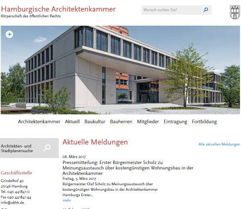 Hamburgische Architektenkammer HAK Home Erfahrung Hamburgische Architektenkammer HAK Home Öffnungszeit