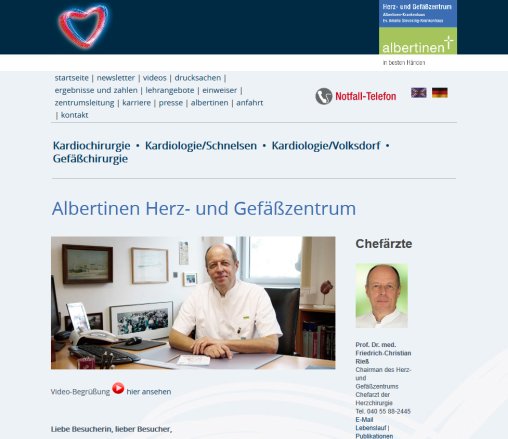 Albertinen Herz  und Gefäßzentrum Hamburg | Kardiochirurgie  öffnungszeit