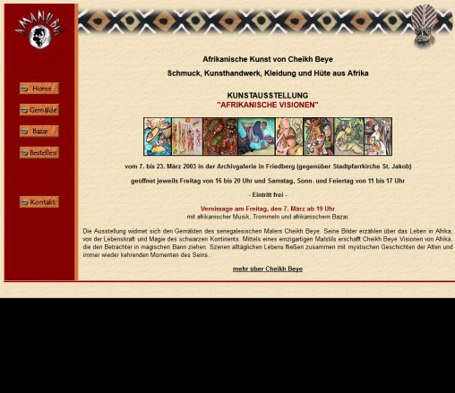 Amanubia  afrikanische Malerei  Kunst und Kunsthandwerk  öffnungszeit