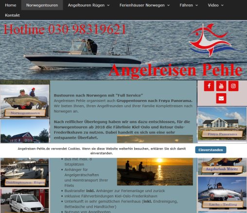 Spezialist f&uuml;r gef&uuml;hrte und organisierte Angeltouren nach Norwegen.  &ouml;ffnungszeit