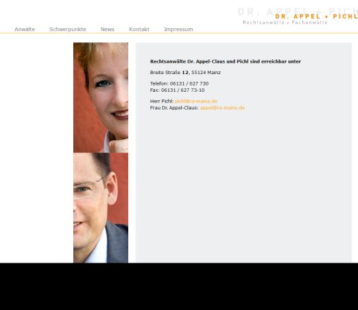 Rechts  und Fachanw&auml;lte Dr. Susanne Appel & J&ouml;rg Pichl  &ouml;ffnungszeit