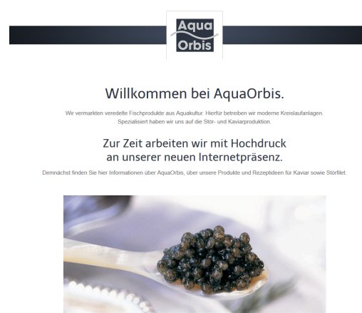 Startseite AquaOrbis Fine Food GmbH Co. KG Produzent von Kaviar und Störfilet aus Jessen AquaOrbis Fine Food GmbH Co. KG Erfahrung Startseite AquaOrbis Fine Food GmbH Co. KG Produzent von Kaviar und Störfilet aus Jessen AquaOrbis Fine Food GmbH Co. KG Öffnungszeit