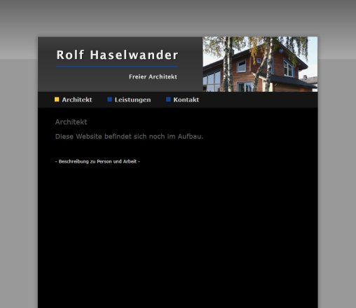 Rolf Haselwander   Freier Architekt  öffnungszeit