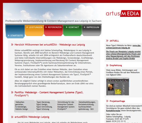 artusMEDIA Webdesign Leipzig  Content Management Typo3 Leipzig  öffnungszeit