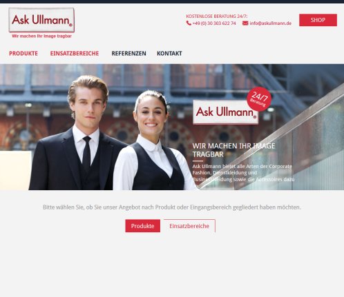 Ask Ullmann   Berufsbekleidung Dienstkleidung Corporate Fashion Imagekleidung und Messekleidung  öffnungszeit