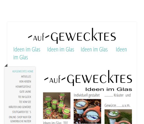 aufgewecktes   (Tee) Ideen im Weckglas   aufgewecktes Webseite!  öffnungszeit