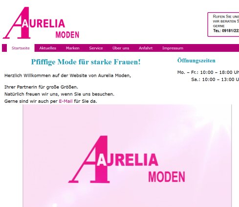 Aurelia Moden Erfahrung Aurelia Moden Öffnungszeit