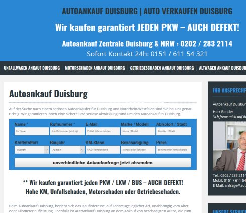 Autoankauf Duisburg öffnungszeit