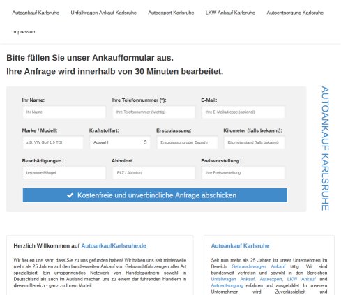 Autoankauf Karlsruhe öffnungszeit