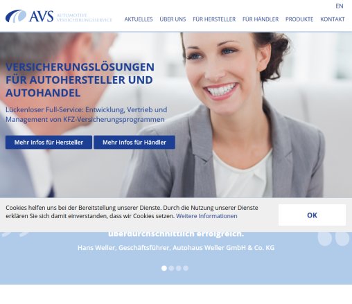 Versicherungsl&ouml;sungen f&uuml;r Autohersteller und Autohandel   AVS GmbH AVS Automotive VersicherungsService GmbH &ouml;ffnungszeit