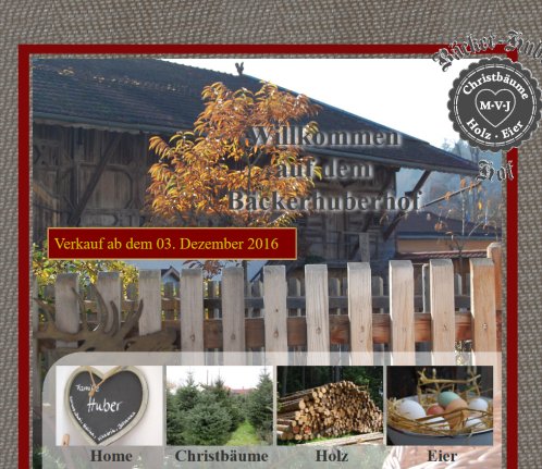 Bäckerhuberhof   Direktvermarkter von Christbäume / Weihnachtsbäume Weihnachtsdeko Holz Eier (83349 Palling  Feichtner Str.8  Oberbayern)  öffnungszeit