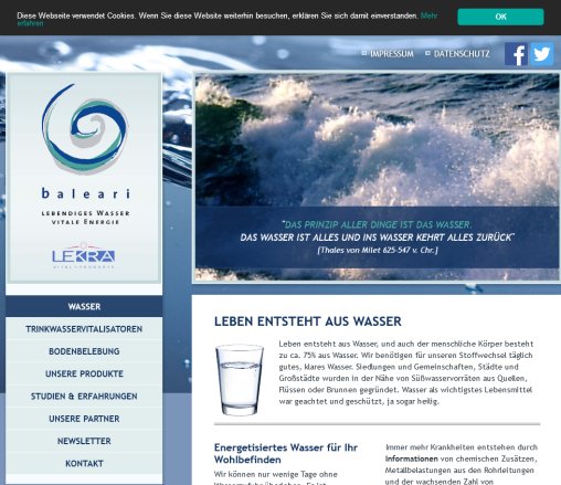 baleari lebendiges Wasser vitale Energie Wasservitalisatoren Erfahrung baleari lebendiges Wasser vitale Energie Wasservitalisatoren Öffnungszeit