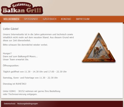 Willkommen auf der Startseite  &ouml;ffnungszeit