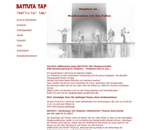 BATTUTA TAP   Steptanz ist Musikmachen mit den Füßen  öffnungszeit