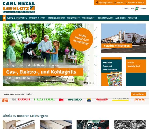 Startseite: Bauklotz Hezel Carl Hezel   Fachmarkt GmbH öffnungszeit