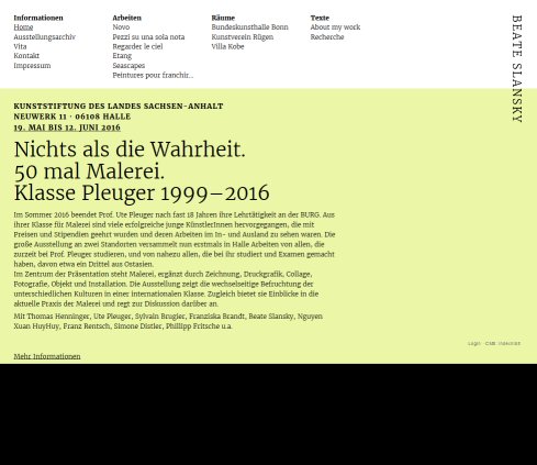 Home : Beate Slansky  &ouml;ffnungszeit