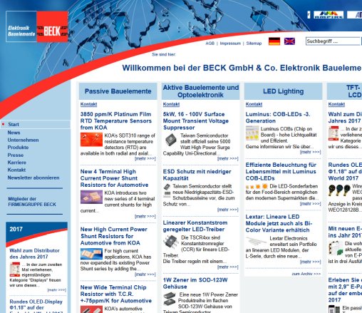 BECK GmbH & Co. Elektronik Bauelemente KG Beck GmbH & Co. Elektronik Bauelemente KG öffnungszeit