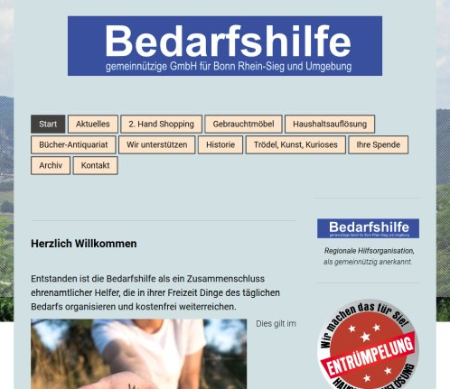 Bedarfshilfe e.V. | Regionale Hilfsorganisation  als gemeinnützig anerkannt.  öffnungszeit