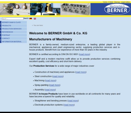 BERNER GmbH & Co.KG Maschinenfabrik Berner GmbH & Co. KG öffnungszeit