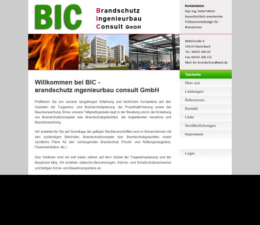 BIC Brandschutz: Ingenieurbau Consult im Schliefeld 10 56414 Obererbach Telefon: 06435 300 20 Erfahrung BIC Brandschutz: Ingenieurbau Consult im Schliefeld 10 56414 Obererbach Telefon: 06435 300 20 öffnungszeit