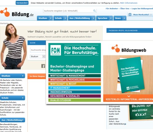 Schule Studium Weiterbildung und mehr | Bildung.de Bildungsweb Media GmbH Erfahrung Schule Studium Weiterbildung und mehr | Bildung.de Bildungsweb Media GmbH Öffnungszeit