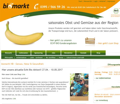 biomarkt NB ? Genuss Natur Gesundheit Erfahrung biomarkt NB ? Genuss Natur Gesundheit Öffnungszeit
