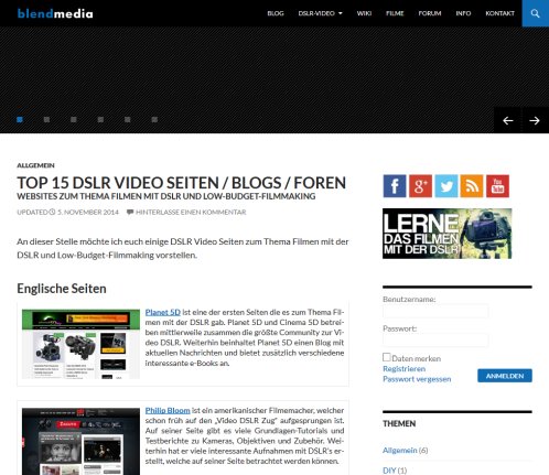 .: blendmedia.de   Video DSLR: Blog | Info | News | Basics | Tutorials  öffnungszeit
