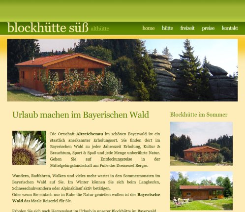 Blockhütte SüÃ | Urlaub Bayerischer Wald | Altreichenau  öffnungszeit