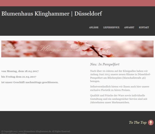 Kontakt Blumenhaus Klinghammer | Düsseldorf Erfahrung Kontakt Blumenhaus Klinghammer | Düsseldorf Öffnungszeit