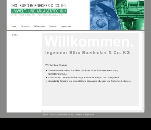 Ingenieur B&uuml;ro Boedecker & Co. KG  |  Hochwasserschutz  Umwelt  und Anlagentechnik  &ouml;ffnungszeit