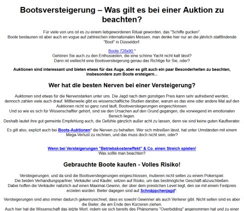 Bootsversteigerung.de Erfahrung Bootsversteigerung.de Öffnungszeit