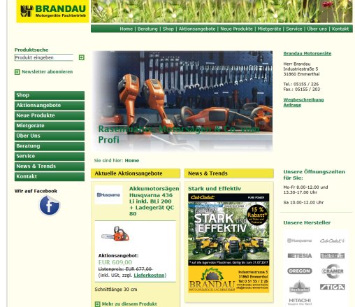 Brandau Garten  Land  & Kommunaltechnik  öffnungszeit