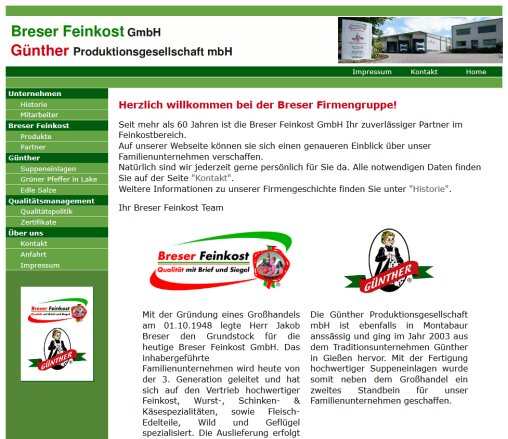 Breser Feinkost GmbH & Günther Produktionsgesellschaft mbH Breser Feinkost GmbH öffnungszeit