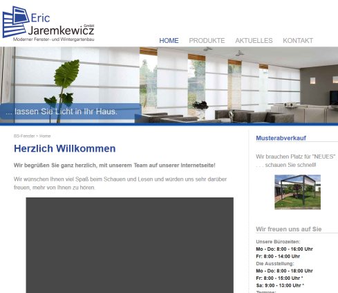 Eric Jaremkewicz GmbH - Moderner Fenster -und Wintergartenbau Erfahrung Eric Jaremkewicz GmbH - Moderner Fenster -und Wintergartenbau Öffnungszeit