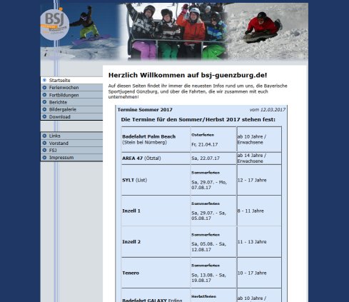 BSJ Günzburg   Ferienfreizeiten in Saalbach  Tenero  Kroatien... und mehr  öffnungszeit