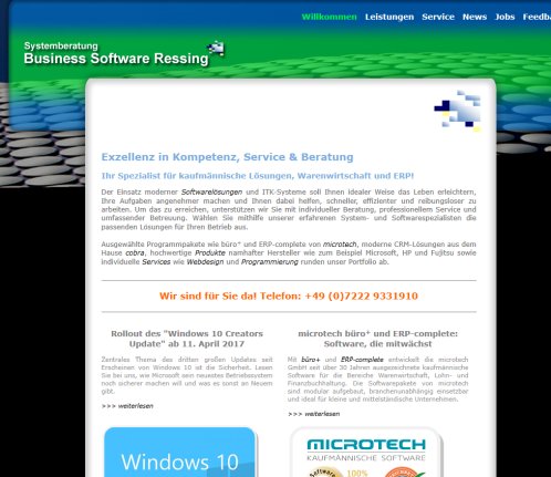 Willkommen   Business Software Ressing   Lösungen  so individuell wie Sie!  öffnungszeit