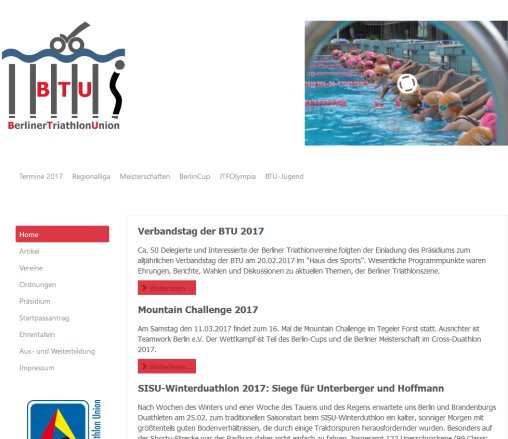 Berliner Triathlon Union (BTU) Berliner Triathlon Union (BTU) e.V. öffnungszeit