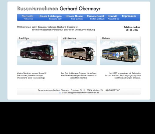 Busreisen Obermayr   Busfahrten  Ausflüge und Urlaubsreisen   Startseite  öffnungszeit