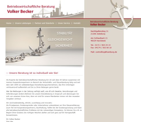 .:: Betriebswirtschaftliche Beratung Volker Becker ::. Erfahrung .:: Betriebswirtschaftliche Beratung Volker Becker ::. Öffnungszeit