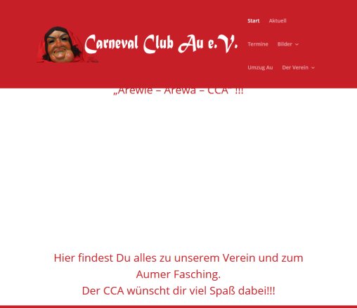 Carneval Club Au e.V.   Willkommen bei den Aumer Kröpf !!!  öffnungszeit