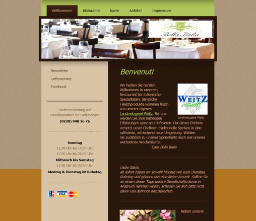 Casa Bella Italia   Willkommen  öffnungszeit